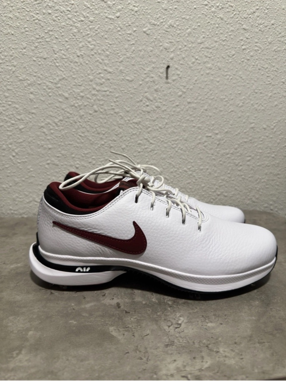 Nike Air Zoom Victory Tour 3 Men’s Size 8.5 Golf Shoes White Maroon DV6798-104
